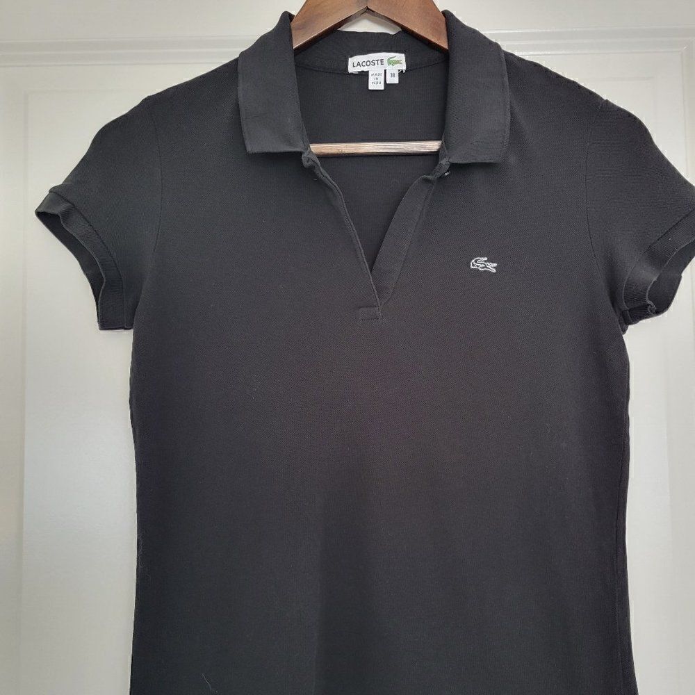 Lacoste polo shirt, size 38, Black color